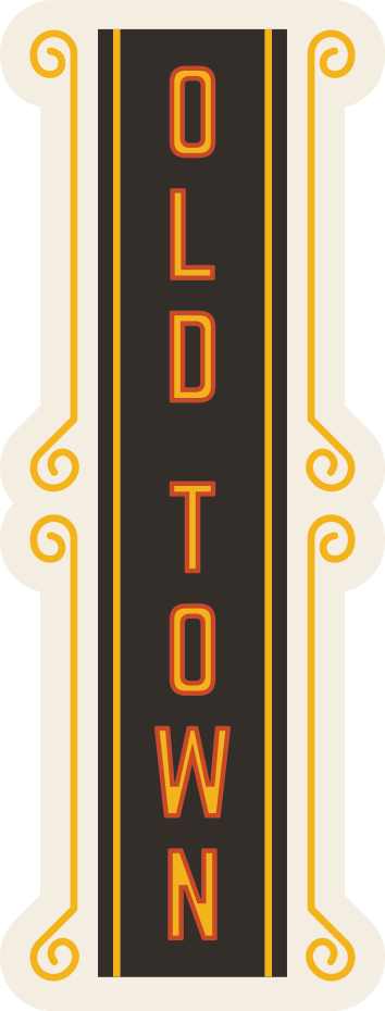 Old Town Sign Sticker