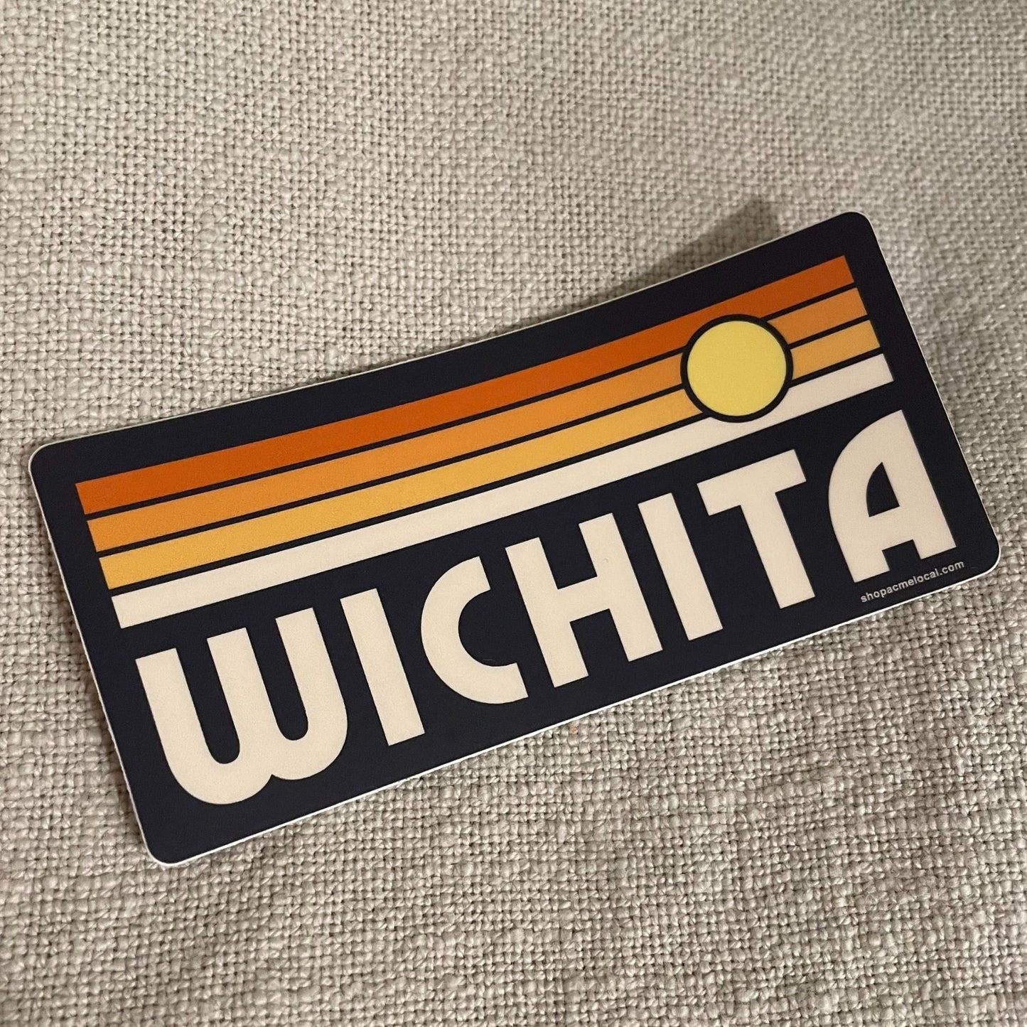 Wichita Striped Sunset Sticker